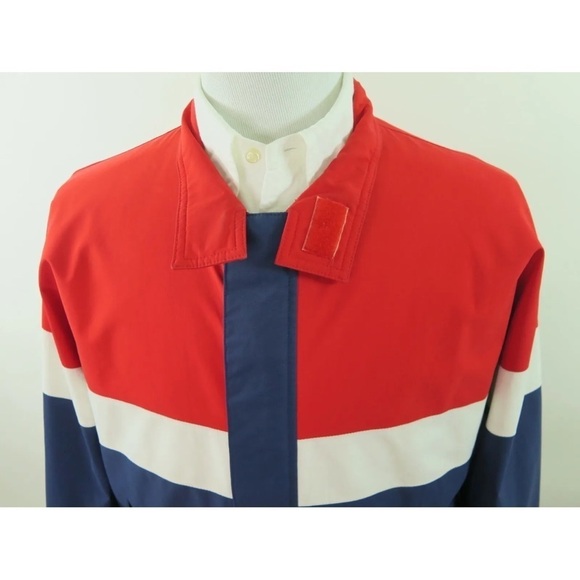 GORE-TEX Tourney Windbreaker Golf Jacket Coat Waterproof Red Blue VINTAGE MEDIUM - Picture 13 of 16